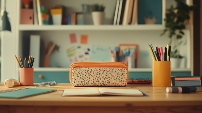 Preparing for School with Stationery and Notebooks
