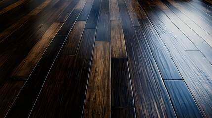 Obraz premium dark wooden floor in natural wood, rustic and smoked 