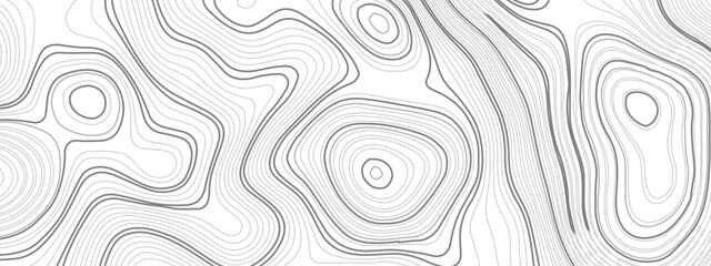 Abstract wavy topographic map. Abstract wavy and curved lines background. Abstract geometric topographic contour map background.	