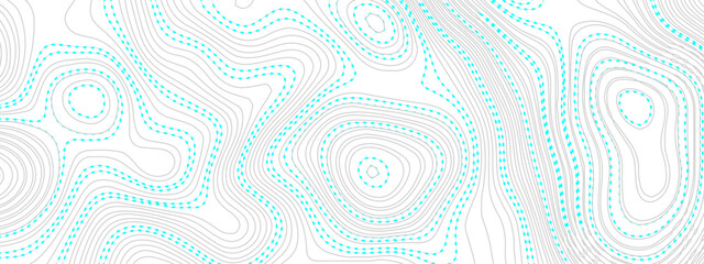 Abstract colorful wavy topographic map and curved lines background. Abstract geographic wave grid line map. Abstract topography relief. vector illustration.