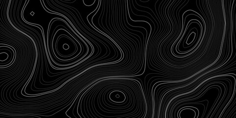 Abstract topographic wavy curve line background. Topography map pattern, Geographic curved relief. Topographic lines background. Vector illustration.