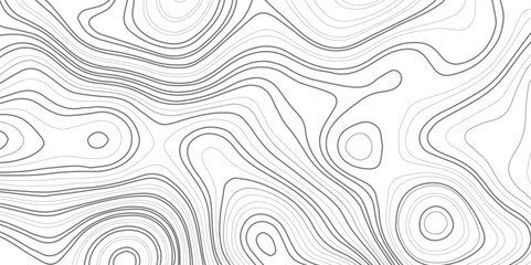 Abstract wavy topographic map. Abstract wavy and curved lines background. Abstract geometric topographic contour map background.