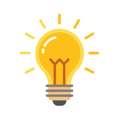 Fototapeta premium Bright Idea Lightbulb Icon