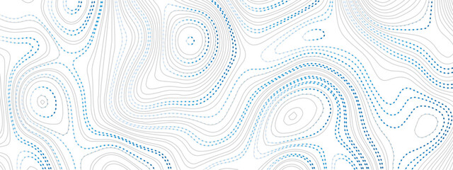 Abstract colorful wavy topographic map and curved lines background. Abstract geographic wave grid line map. Abstract topography relief. vector illustration.