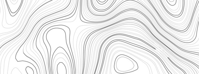 Abstract black and white wavy topography map background. Topography relief and topographic map wave line background.	
