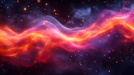 Fototapeta premium Abstract cosmic nebula with vibrant red and orange hues