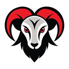 

A bold, dynamic ram head mascot logo with sharp, intricate detailing. Featuring strong horns and a fierce expression, this vector illustration represents strength and determination.
