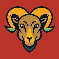 

A bold, dynamic ram head mascot logo with sharp, intricate detailing. Featuring strong horns and a fierce expression, this vector illustration represents strength and determination.