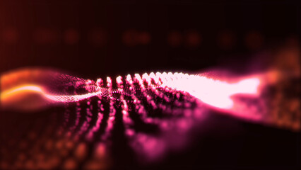 A calming background of virtual golden waves moving smoothly in virtual space.
