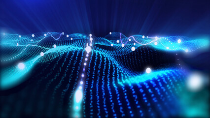 Soothing virtual light waves background, creates a positive creative atmosphere

