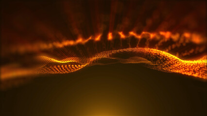 Soothing virtual light waves background, creates a positive creative atmosphere
