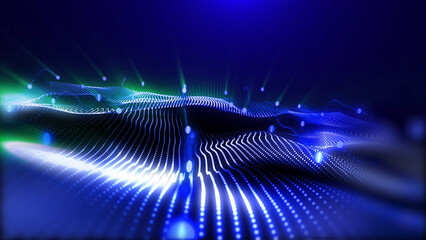 Soothing virtual light waves background, creates a positive creative atmosphere
