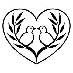 love bird logo  illustration