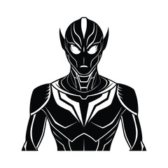 

A sleek, metallic cyborg with alien features—glowing eyes, intricate circuitry beneath translucent skin, and advanced technology integrated into their limbs, blending organic and artificial.