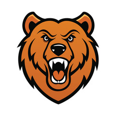 

A fierce and bold logo featuring a grizzly bear's head seamlessly merged with a lion's mane, symbolizing strength, power, and dominance in a captivating, dynamic design.