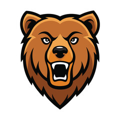 

A fierce and bold logo featuring a grizzly bear's head seamlessly merged with a lion's mane, symbolizing strength, power, and dominance in a captivating, dynamic design.
