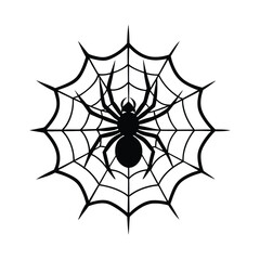 

A realistic Halloween vector featuring a detailed spider perched on a web, with intricate lines and textures, capturing a spooky, eerie atmosphere perfect for the season.