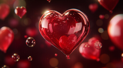 Obraz premium Bubbles heart