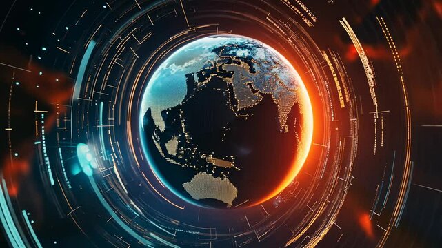 Digital Earth: Global Network and Data Visualization