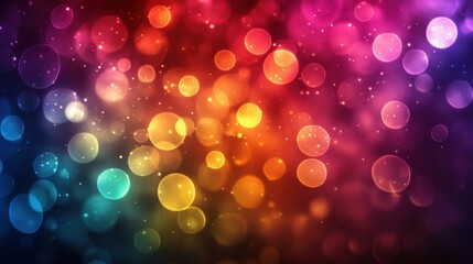 Vibrant Colorful Abstract Background with Bokeh Effects and Soft Light Particles for Creative Design Projects and Digital Artwork