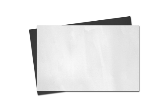 textured of two blank paper business cards mockup contains white and black color isolated on background with clipping path. stacked of two blank business cards for design. business card mock up.
