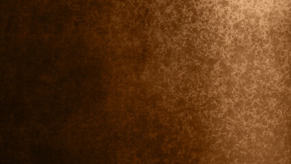 close-up of an aged gradient copper surface with a rich, warm brown tone and a textured, almost organic pattern of light and dark areas, suggesting a history of use and exposure to the elements.