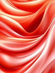 Obraz premium Soft Red Waves on a Smooth Background