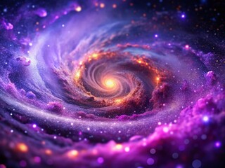 Obraz premium Miniature Purple Nebula: Cosmic Tilt-Shift Landscape