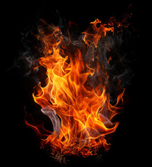 High-Resolution 4K Fire Burning Texture