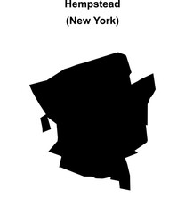 Hempstead (New York) blank outline map