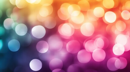 Obraz premium Vibrant Colorful Bokeh Background with Soft Glowing Lights for Creative and Artistic Projects, Ideal for Design and Celebratory Themes