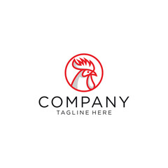 Modern fresh chicken design logo.