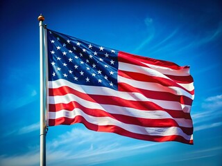 Obraz premium Minimalist American Flag Photography: Patriotism, Stars, Stripes, and Freedom