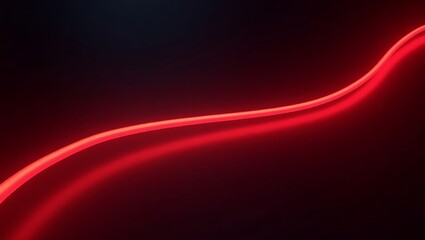 Obraz premium Abstract red glowing light trails background. Generative Ai.
