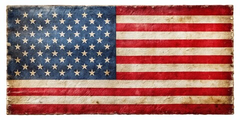 Obraz premium Minimalist American Flag PNG, Patriotic Background for Text Overlay, High-Resolution Image