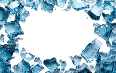 Ice Fragments for Creative Use Isolated on transparent background
