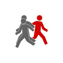 Different people icon  isolated on white background.