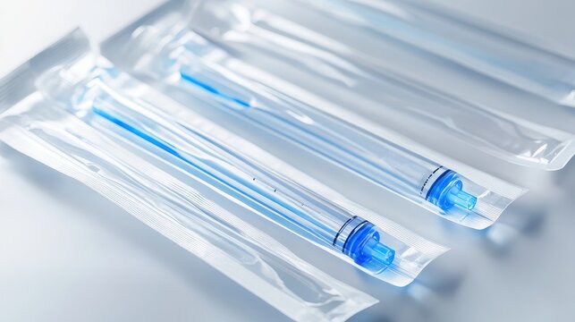 Medical Supplies with Blue Tips in Packaging