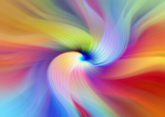 Vibrant abstract background with colorful swirling patterns, blending vivid red, pink, blue, and yellow hues. Perfect for modern art, design projects, or digital creativity