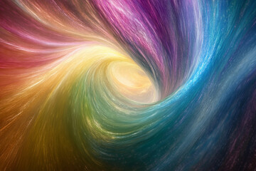 Fototapeta premium Interdimensional Wave of Light – Abstract Cascading Colors and Ethereal Forces