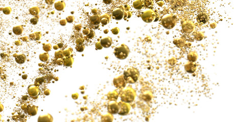 gold  Celebration: Captivating 3D Illustration of Shimmering gold Confetti