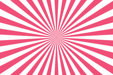 Pink sunburst pattern background with rays for mother's day and valentine's day