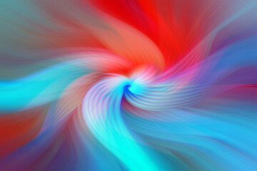 Vibrant abstract background with colorful swirling patterns, blending vivid red, pink, blue, and yellow hues. Perfect for modern art, design projects, or digital creativity