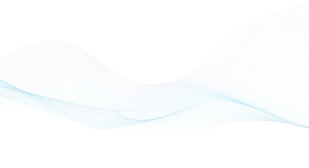 innovation wave line background with smooth shape.  Horizontal banner template. Beautiful waving line in white background color.