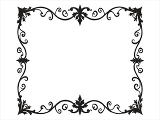 Black Ornate Frame vector & graphic 