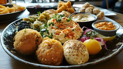 A lively mezze platter