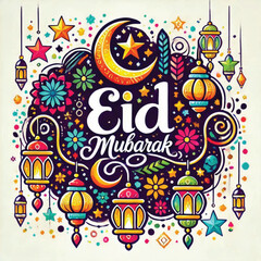 Fototapeta premium vector eid mubarak, muslim holiday