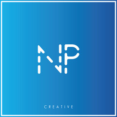 NP Premium Vector latter logo design. Creative Logo. Vector Illustration logo. letters Logo. Creative Logo. Minimal feminine monogram and logo. Elegant leaves. Modern design.
