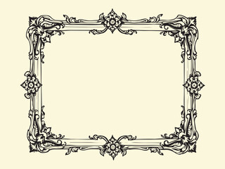 Black Ornate Frame vector & graphic 