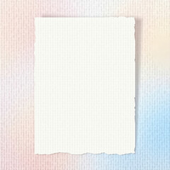 Blank Torn Paper on Colorful Background